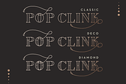 Pop Clink - A New Years Font, a Serif Font by Leslie Ray (Thumbnail 2 of 6)