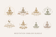 Yoga & Wellness Vector Kit - Icons, a Graphic by Svetlana Voloshina (Thumbnail 2 of 8)