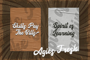 Agies Fresh - Retro Bold Script Font