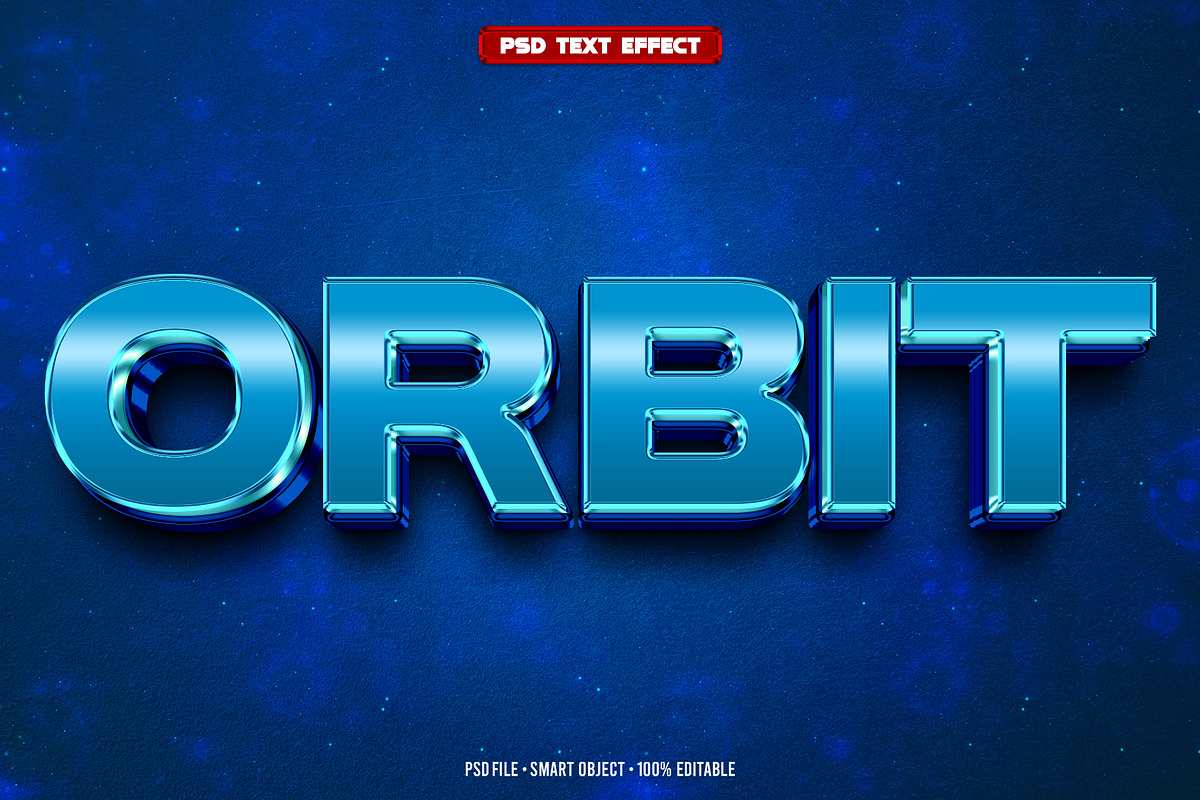 Orbit 3D editable text effect, a Layer Style Add-On by Hello Muh (Photo 1 of 2)