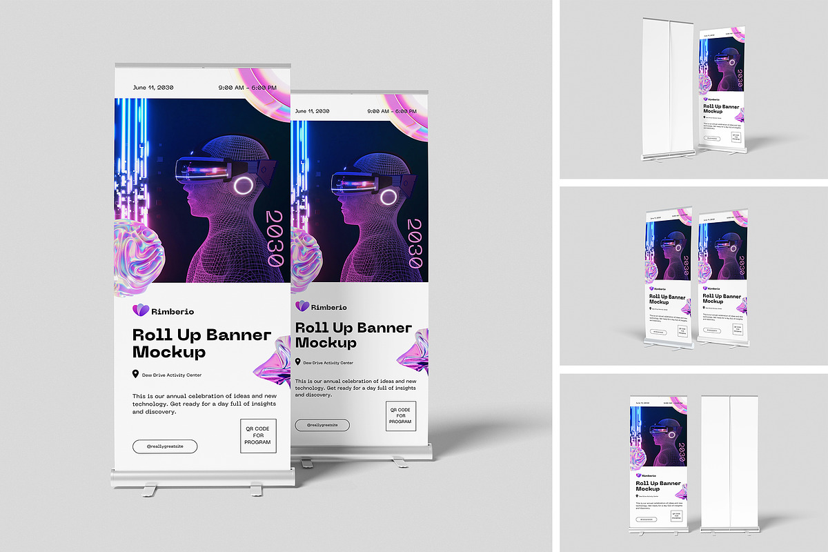 Roll Up Banner Mockup, an Advertising Mockup by swsi-studio (Photo 1 of 5)