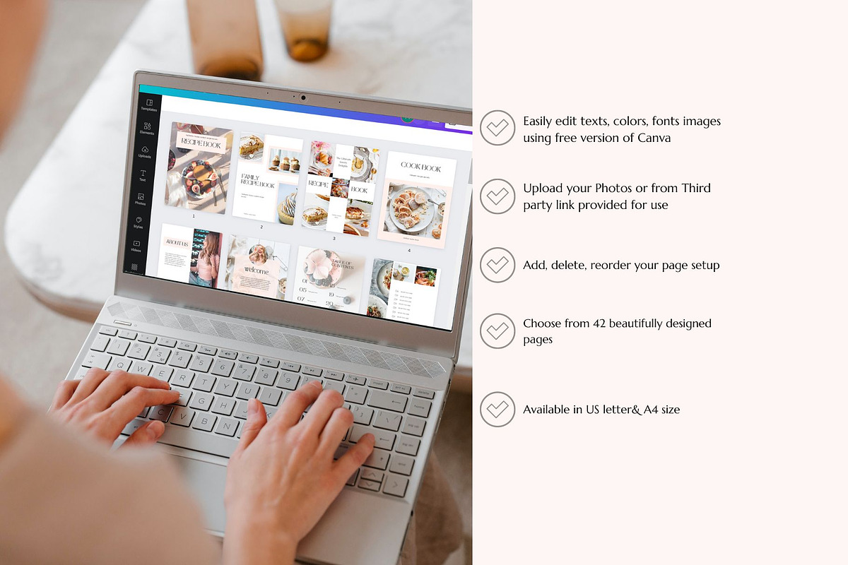 Recipe Book Template Canva 1, a Magazine Template by Deepa Template Studio (Photo 4 of 10)