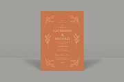 Vintage Leaf Wedding Invitation, an Invitation Template by Guuver (Thumbnail 2 of 3)