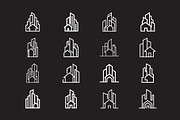 Minimalist Building Icons, an Object Illustration by Vectorium Studio (Thumbnail 3 of 3)