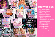 2235 BUNDLE Procreate Stamp Brushes, a Brush Add-On by Revabrush (Thumbnail 2 of 17)