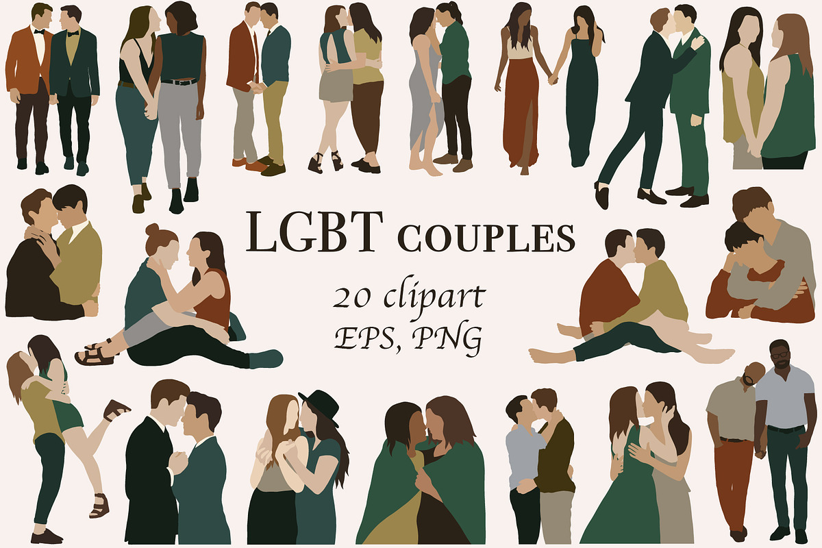 Abstract Gay couples, a Person Illustration by ApetekMarket (Photo 1 of 6)