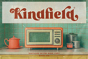 Kindfield Nostalgic Retro Serif Font, a Serif Font by Heinzel Std (Thumbnail 1 of 13)