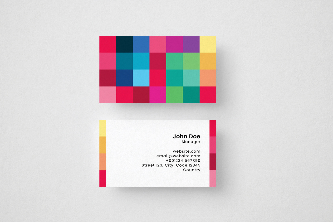 Rectangles Business Card Template, a Business Card Template by P.F ...
