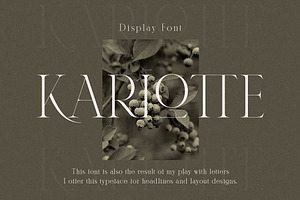 Karlotte - Elegant Serif Font, a Serif Font by Dora Typefoundry