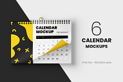 Wall Calendar Mockup Set, a Print Template by Graphic Bird (Thumbnail 1 of 10)