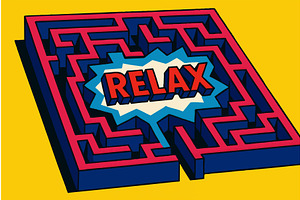 Pop Art Maze with Relax at the, an Object Illustration by AlexArt