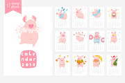 Funny pig - calendar 2019, a Seasonal Illustration by Artnis (Thumbnail 4 of 12)