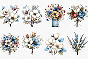 Flowers Arrangements Clipart, an Illustration by Watercolor design (Thumbnail 2 of 6)