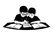 50 Education Learning Silhouette Bun, an Illustration by Creativeshirt (Thumbnail 48 of 51)