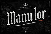 Manulor, a Blackletter Font by Wow Magic (Thumbnail 1 of 5)