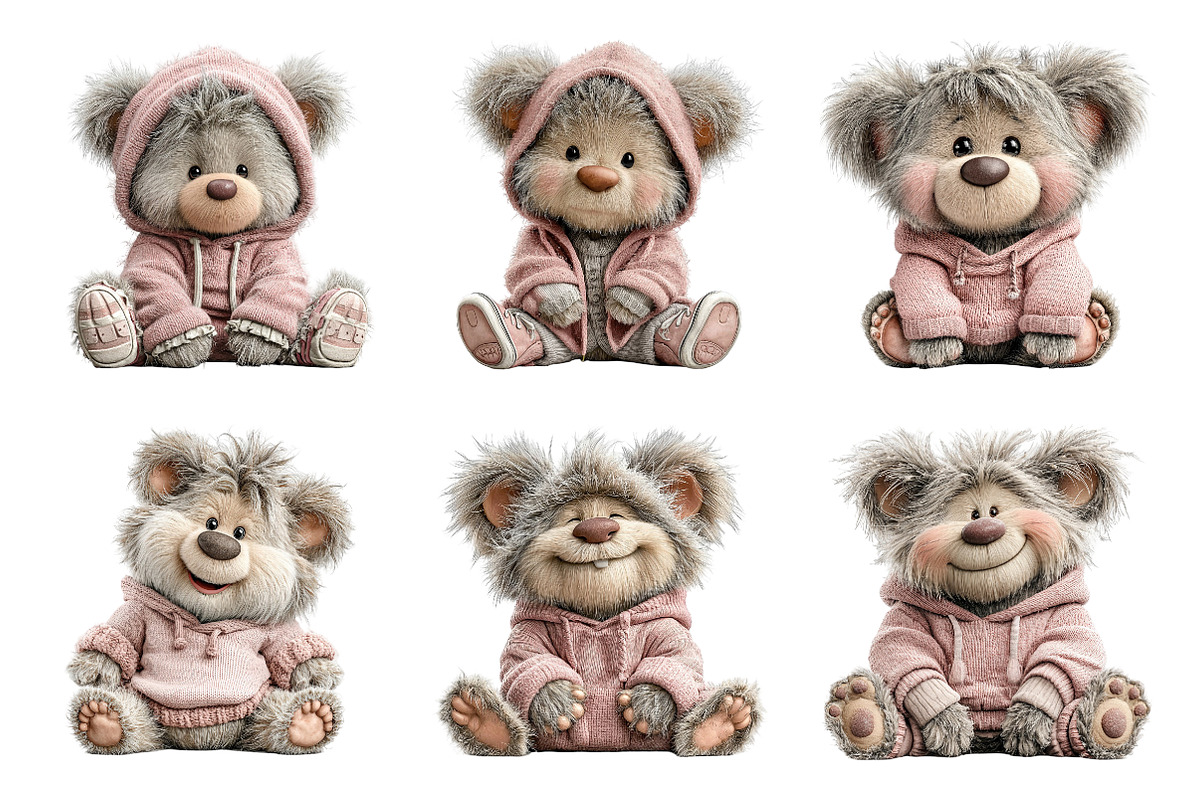 Whimsical teddy bear set, an Illustration by SinaCreation (Photo 5 of 11)
