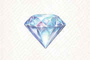 Luxury Diamond ClipArt, an Illustration by Watercolor design (Thumbnail 8 of 12)