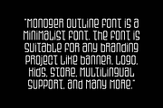 Monoger Outline - Monoline Font, a Sans Serif Font by QR Design Studio (Thumbnail 5 of 7)
