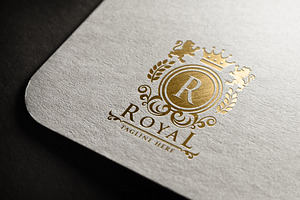 Royal Crest Letter R Logo