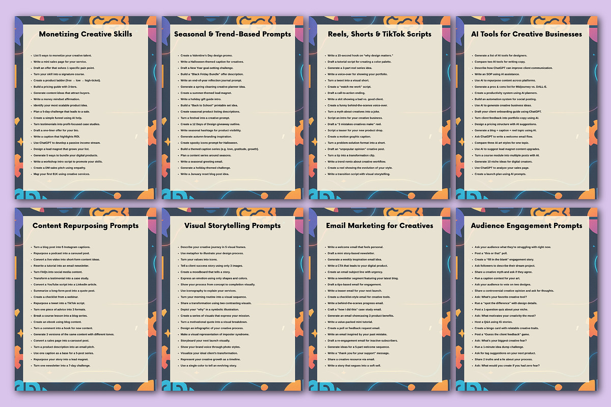 1000+ Prompts for Designers, a Stationery Template by Designmela01 (Photo 4 of 5)
