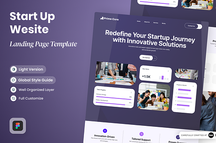 Start Up Website Landing Page, a Landing Page Template by SLAB! Design