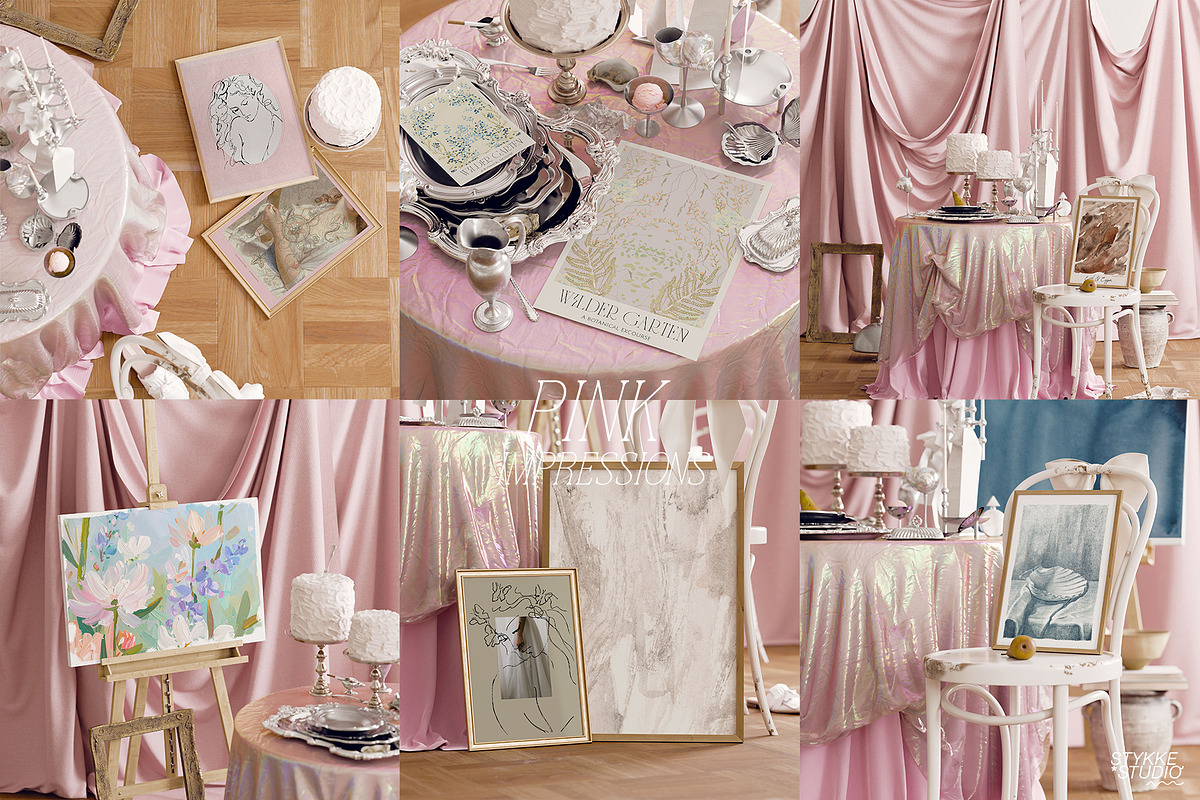 THE NEW COTTON PINK | art mockup, a Household Mockup by Stykke Studio (Photo 2 of 10)