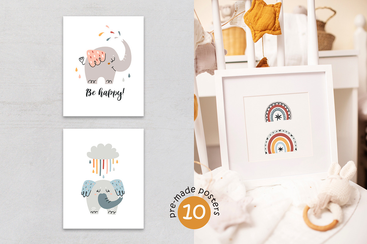 Boho elephants Collection, a Graphic by Nafanya (Photo 10 of 11)