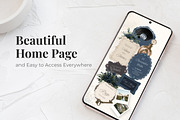 Navy Blue Wedding Website Invitation, a Landing Page Template by Everyday Perfection (Thumbnail 2 of 13)