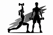 Fitness Workout Training Gym Vector, an Object Graphic by Creativeshirt (Thumbnail 2 of 10)