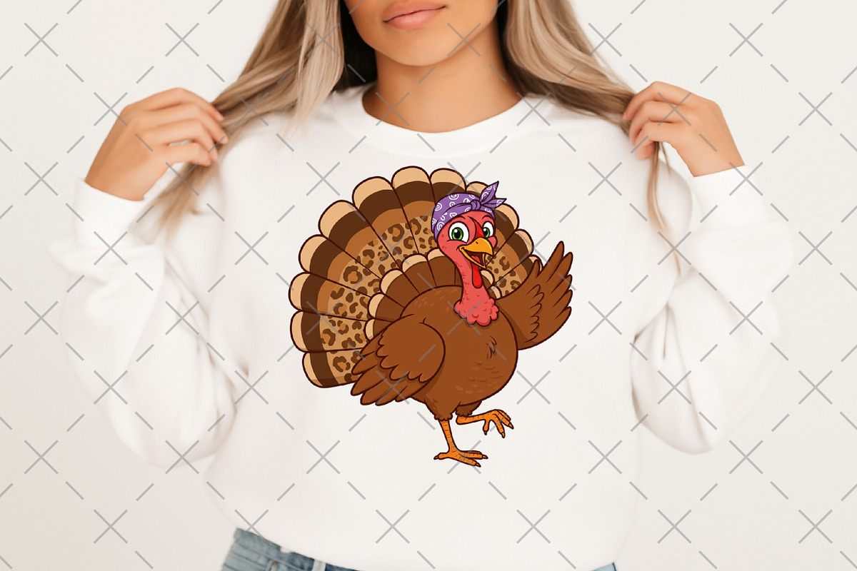 Leopard Turkey Thanksgiving PNG, an Illustration by Craft Nest (Photo 3 of 6)