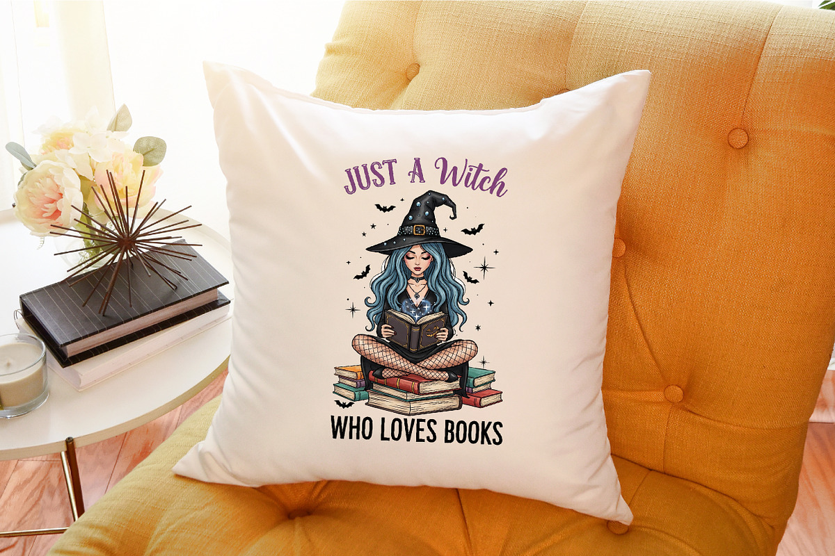 Just a Witch Who Loves Books,Hallowe, an Illustration by Sublimation Artist (Photo 9 of 9)