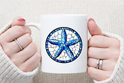 Stained Glass Nautical Symbols Clipa, an Illustration by Sublimation Artist (Thumbnail 5 of 6)