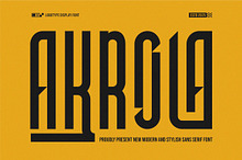 Akrola | Modern Condensed Sans Serif