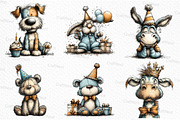 Birthday Animals Clipart, an Illustration by Craft Nest (Thumbnail 5 of 6)