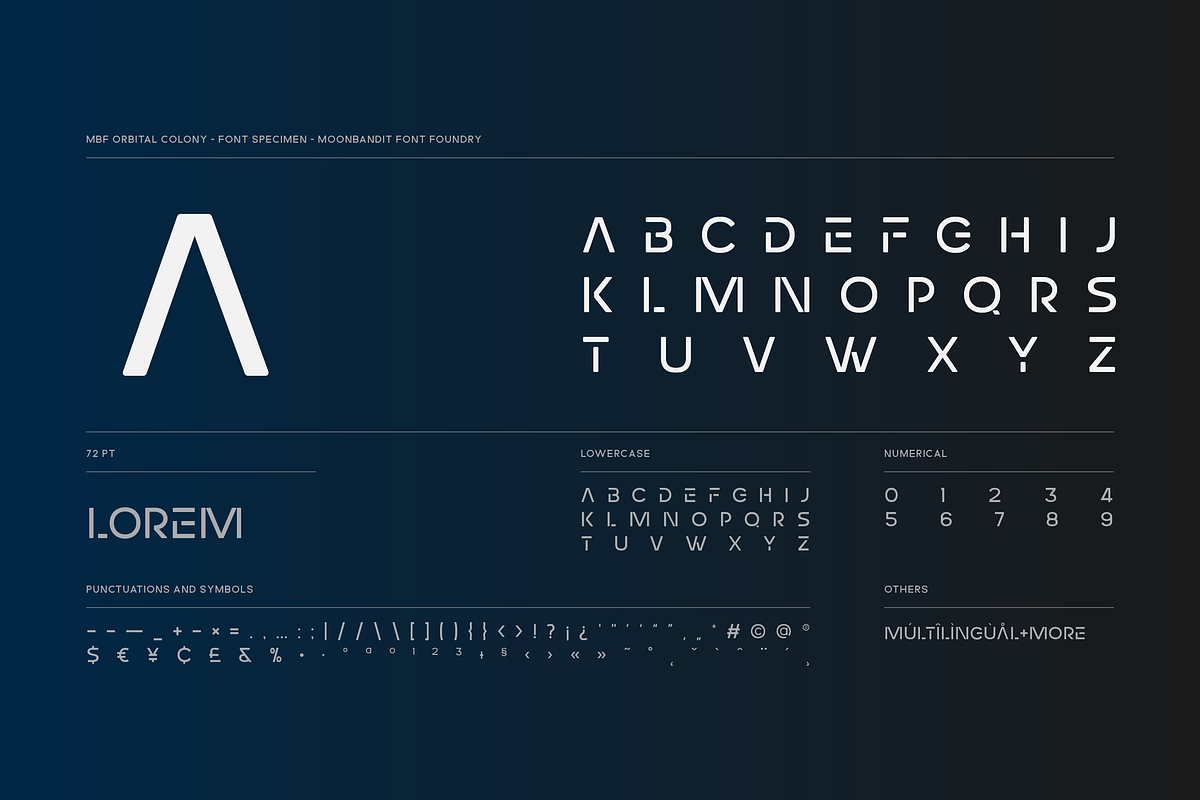 MBF Orbital Colony - Futuristic font, a Sans Serif Font by MoonBandit (Photo 3 of 5)