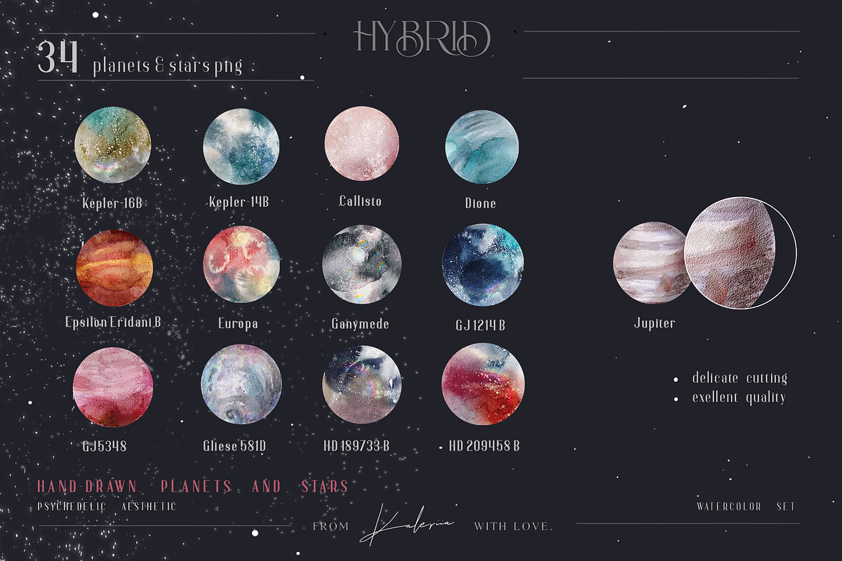 HYBRID - psychedelic watercolor set, an Illustration by Kaleriia (Photo 7 of 14)
