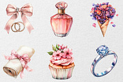 Cute Wedding Clipart, an Illustration by DreamCafeArt (Thumbnail 6 of 7)