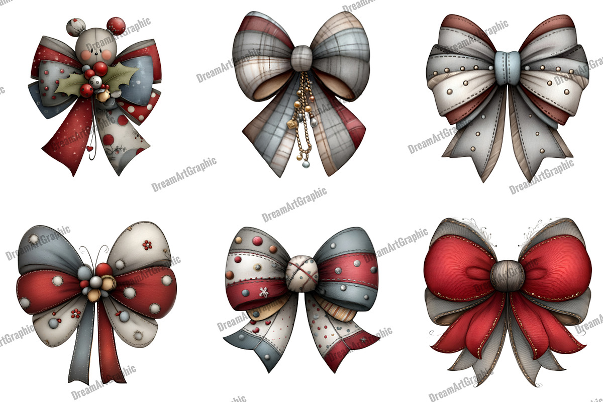 Preppy Christmas Coquette Bow, an Illustration by DreamArtGraphic (Photo 4 of 5)