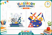 Classroom Decor Clipart Bundle, an Education Illustration by Actual Pixel (Thumbnail 2 of 12)