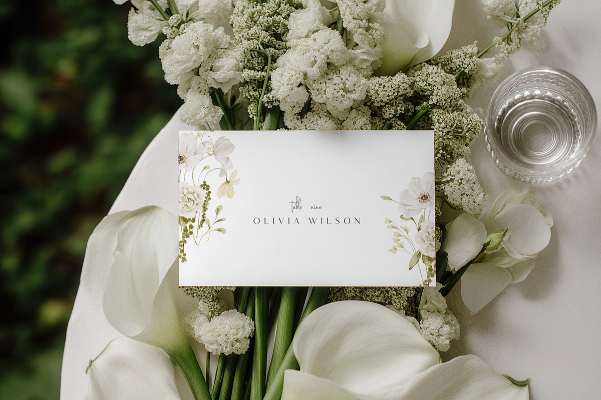 White Florals Watercolor Collection, a Decorative Illustration by Altea Design Studio (Photo 5 of 13)