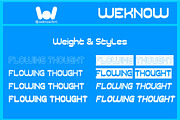 Flowing Thought font, a Sans Serif Font by weknow (Thumbnail 7 of 8)