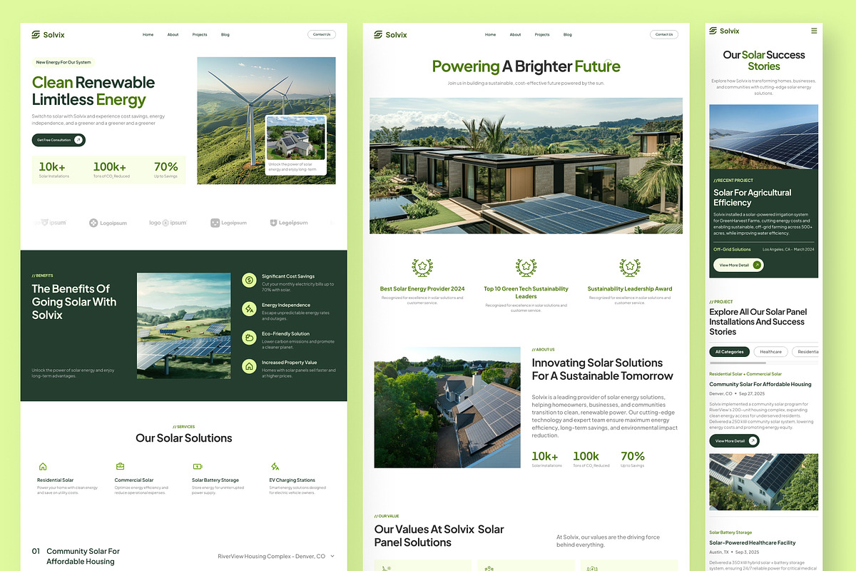 Solvix - Solar Panel Website Framer preview 2