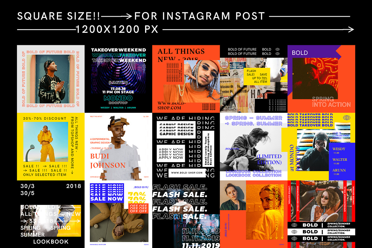 BOLD-Social Media Brand Templates, a Social Media Template by Invasi Studio (Photo 8 of 12)