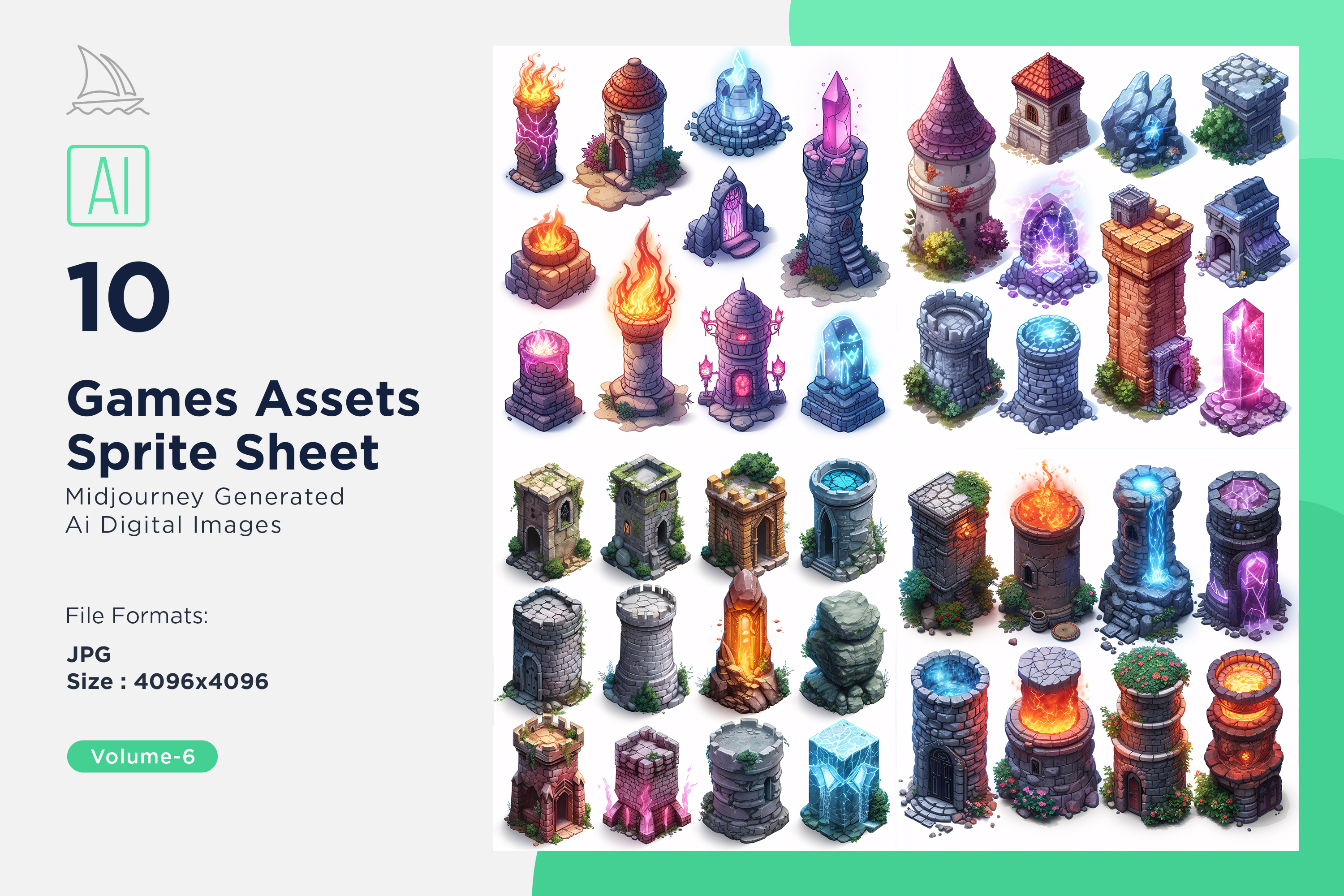 Games Assets Sprite Sheet on White, a Technology Photo by shahsoft