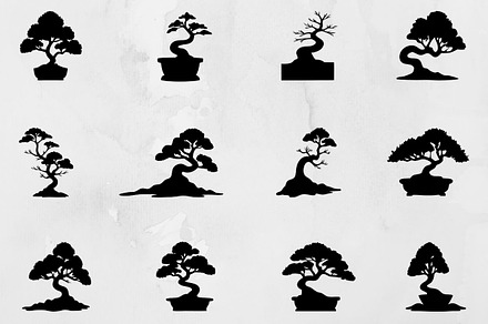 Bonsai Silhouette SVG, an Object Illustration by newminddesign