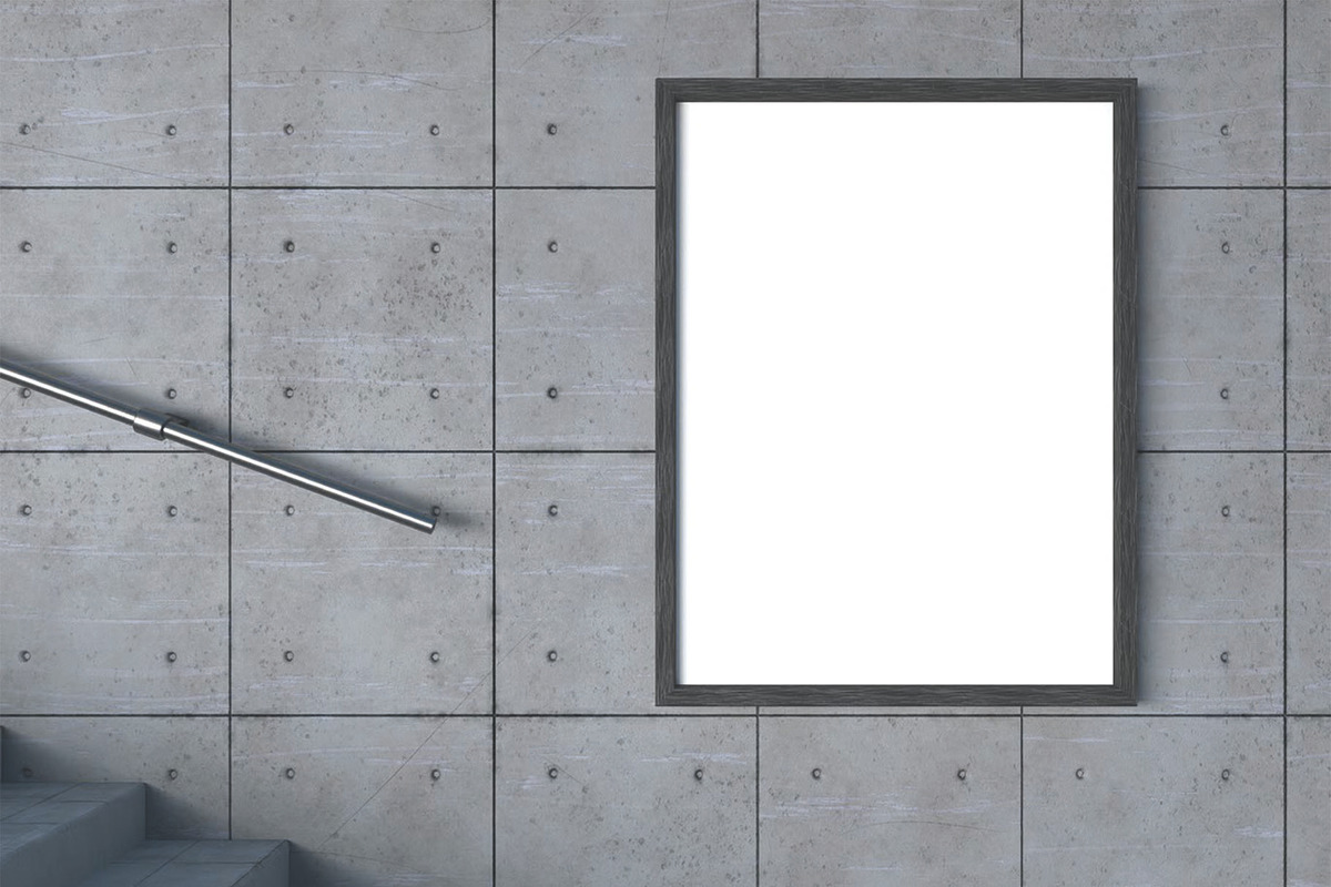 Framed Poster Mockup, an Advertising Mockup by skybluecreative (Photo 2 of 2)