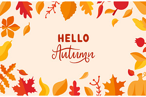 Hello autumn background. Simple, an Illustration by Valerie Bodnar