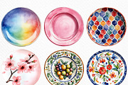 Dinner Plates Clipart, an Illustration by Craft Nest (Thumbnail 2 of 6)