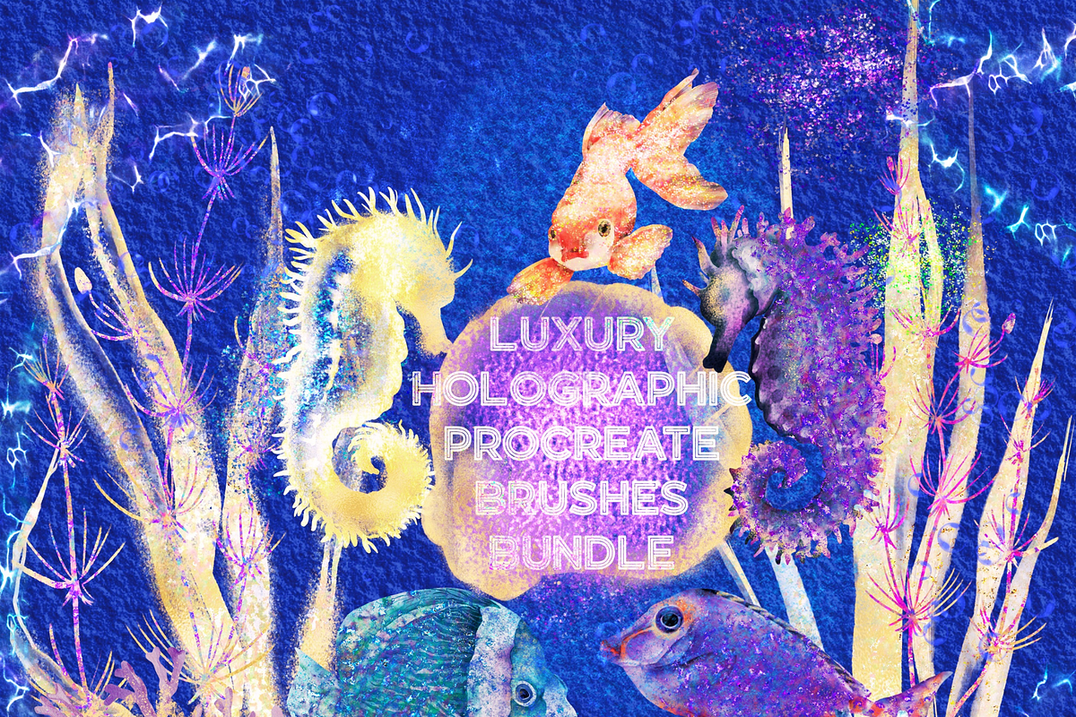 240 Holographic Procreate Bundle, a Brush Add-On by Manifesto Design Gallery (Photo 12 of 12)