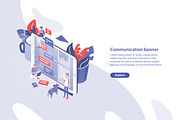Online communication concept, a Technology Illustration by Good Studio (Thumbnail 1 of 3)